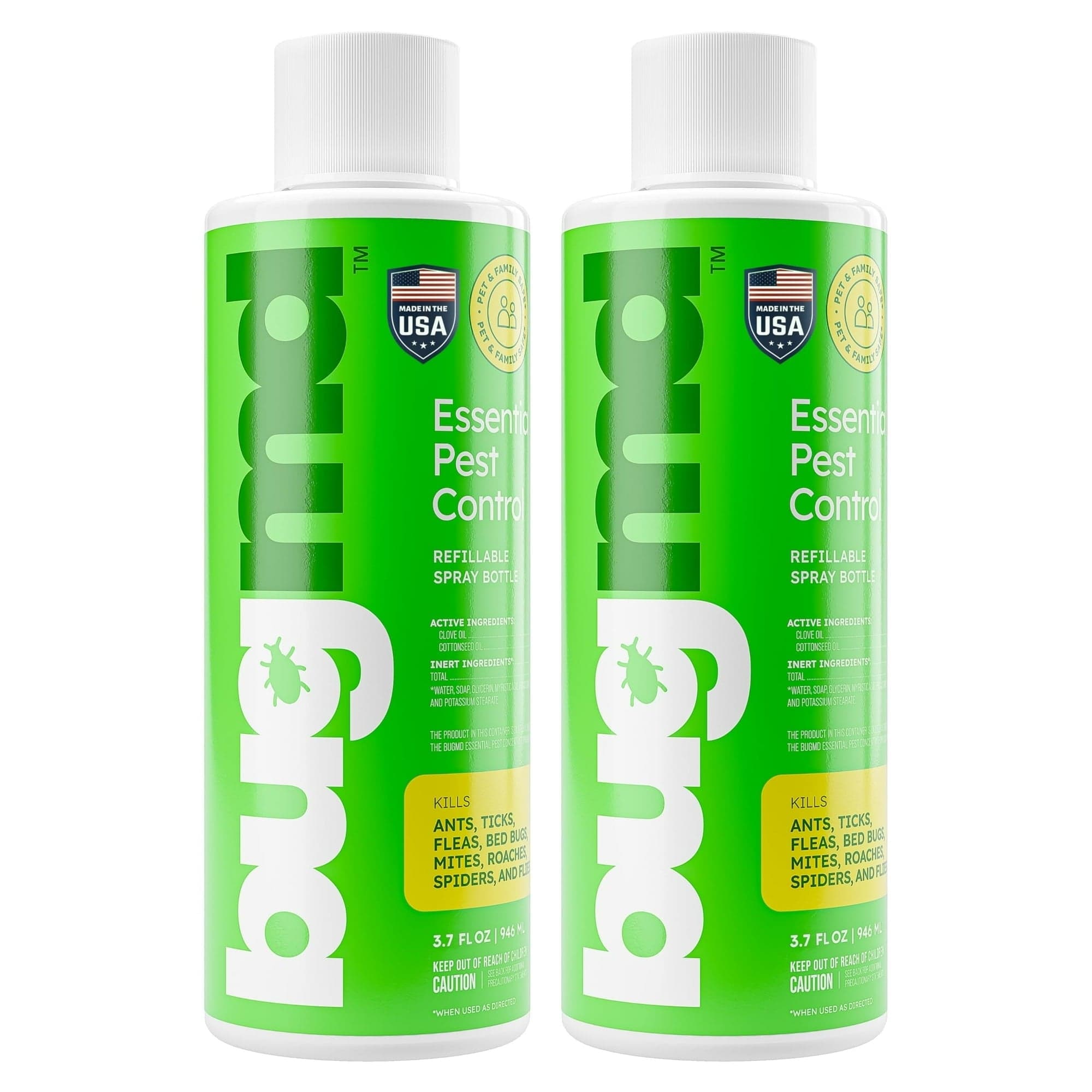 BugMD Pest Control Essential Oil Concentrate, 3.7 oz (2 Pack)