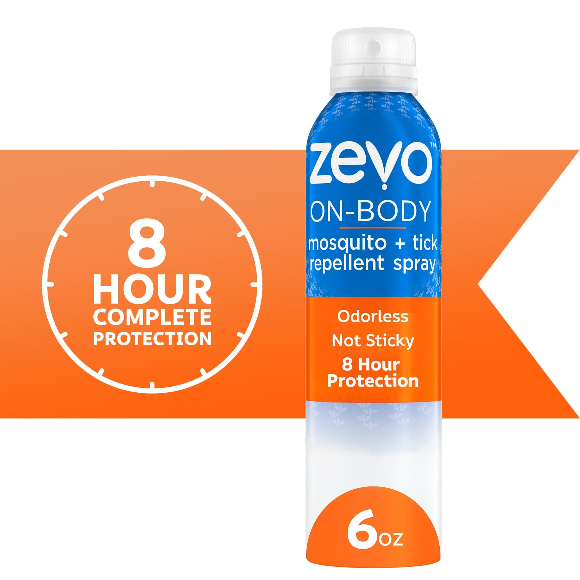 Zevo On Body Mosquito and Tick Repellent, Bug Spray, 6 oz Aerosol
