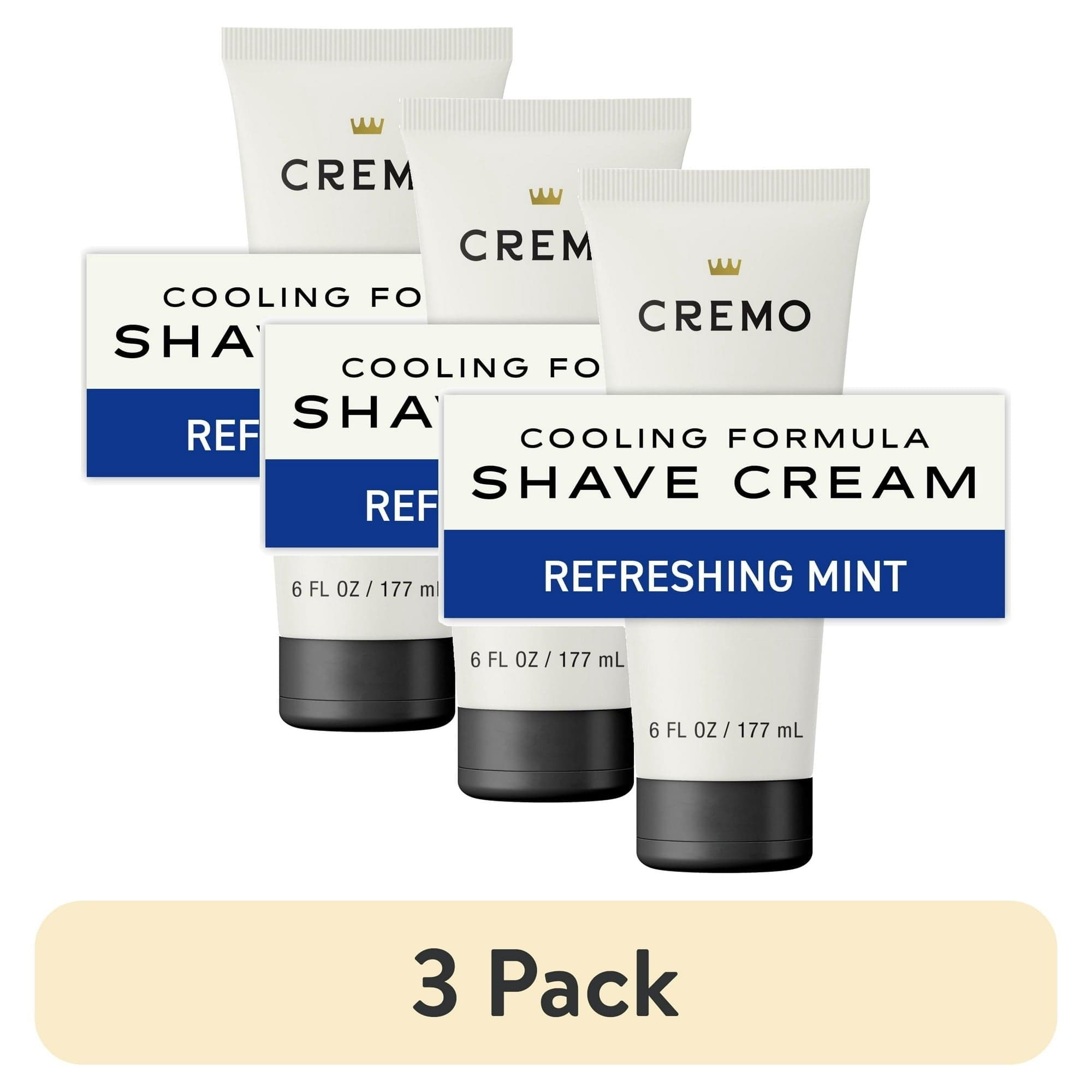 Cremo Men's Cooling Shave Cream, Refreshing Mint Scent, 6 fl oz (3 Pack)