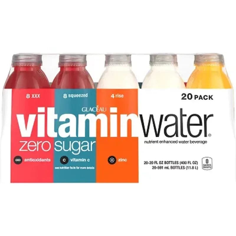 Vitaminwater Zero Variety Pack Nutrient Enhanced Water (20 fl oz, 20 pk)