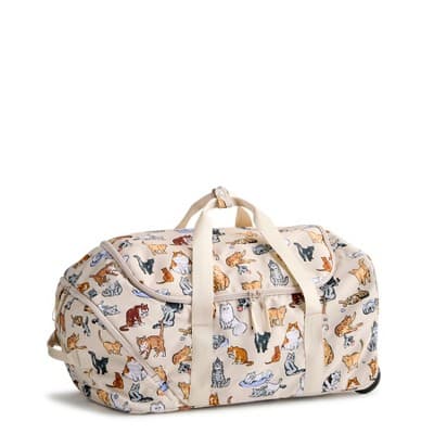 Vera Bradley Women's Outlet Lighten Up Wheeled Carry-On Suitcase Moon Shadow Meadow