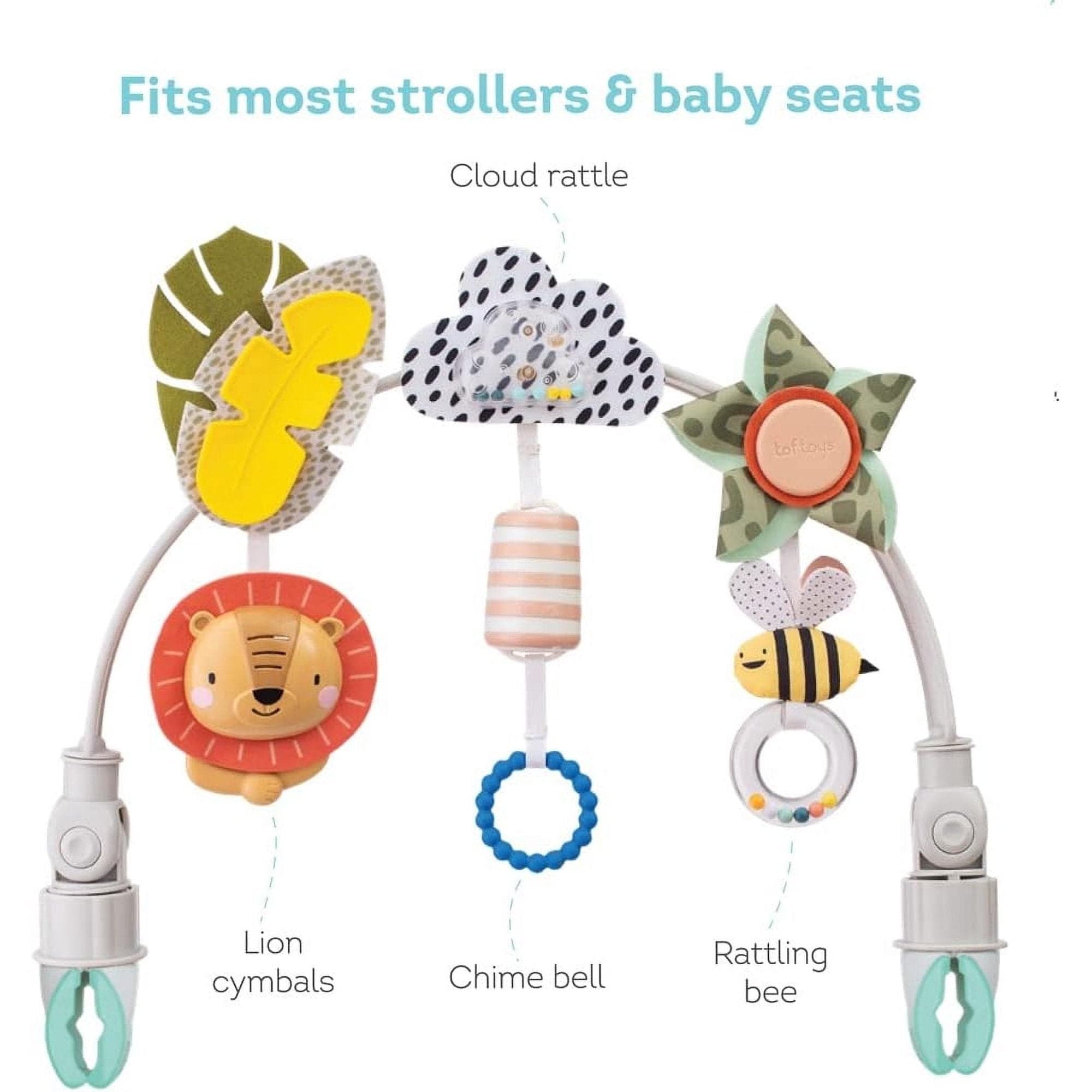 Taf Toys Savannah Adventures Arch Baby Activity Toy for Strollers, Bassinets, Cribs and Car Seats, Newborn and Baby Toys 3-6 Months