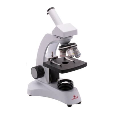 Supertek Monocular Compound Microscope, 4x, 10x, 40x Objectives, LED Illumination