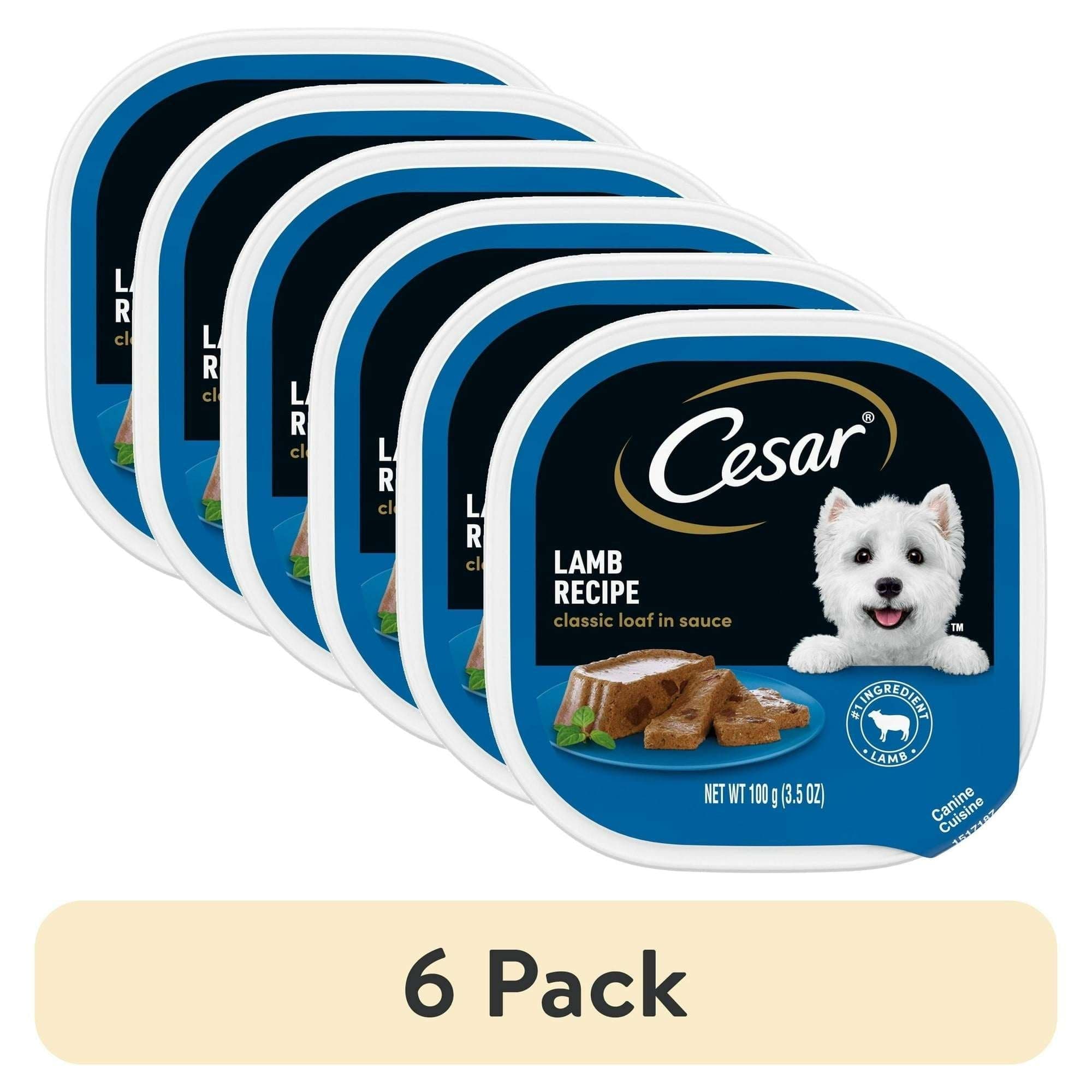 Cesar Classic Loaf in Sauce Lamb Recipe Wet Dog Food, 3.5 oz