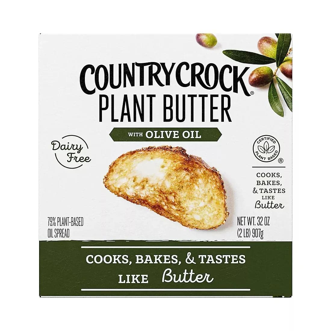 Country Crock Dairy Free Plant Butter with Olive Oil Sticks, 2 lbs.