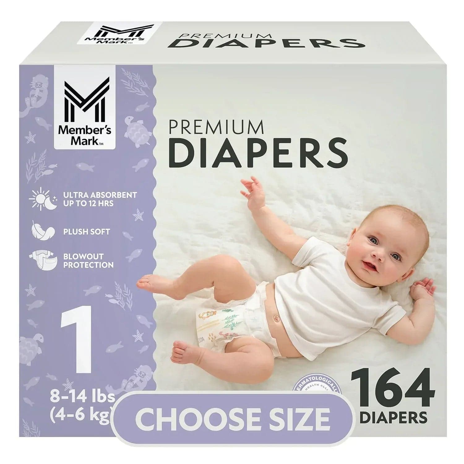 Member's Mark Premium Baby Diapers, Choose Size