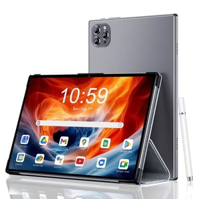 2026 Android 13 Tablet, 10.1” HD IPS, 6GB+64GB(128GB Expand), 6000mAh, Octa-Core, 5G/2.4G WiFi, Dual Camera, GPS, Drop-proof Case for Adults & Kids