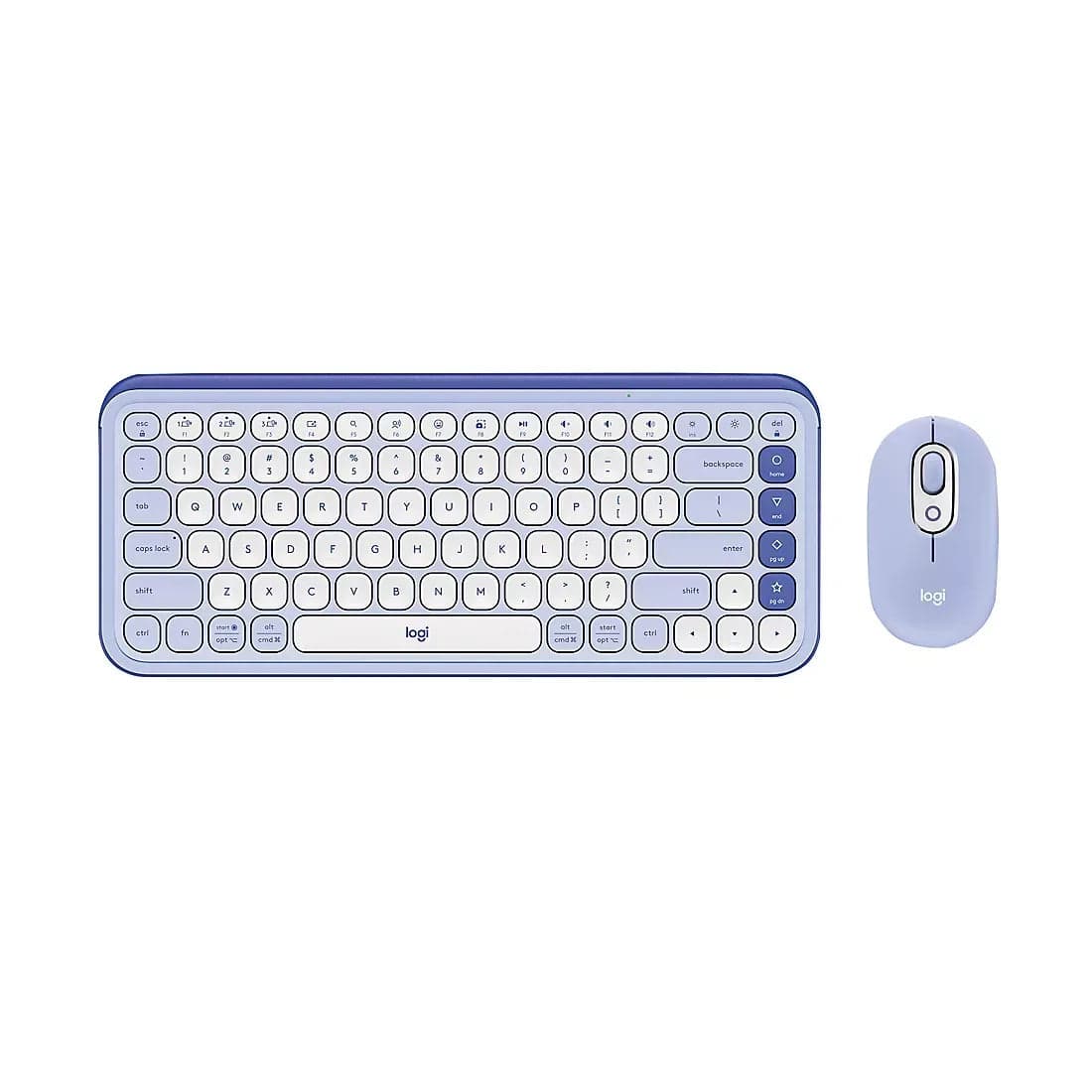 Logitech POP Icon Combo Keyboard and Mouse in Lilac and Off-white