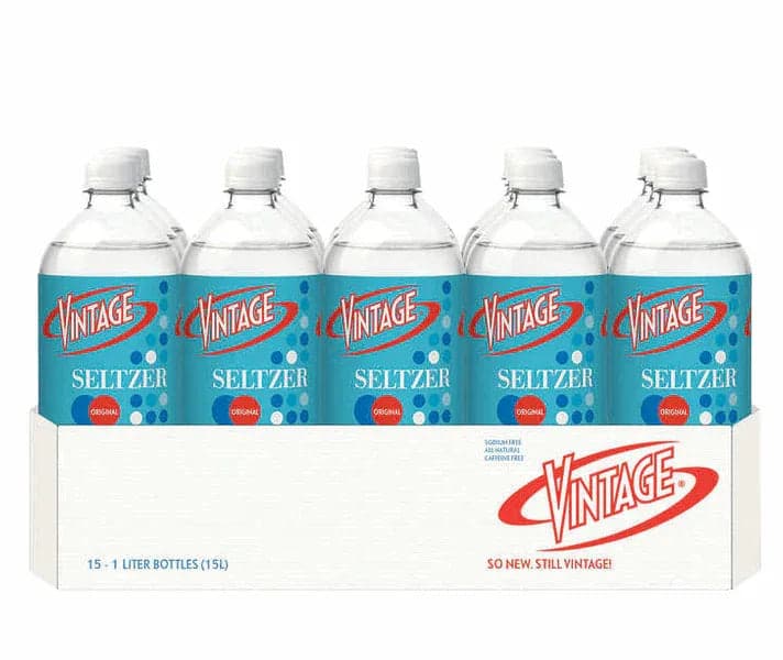 Vintage Seltzer Water, 33.8 fl oz, 15 Pack