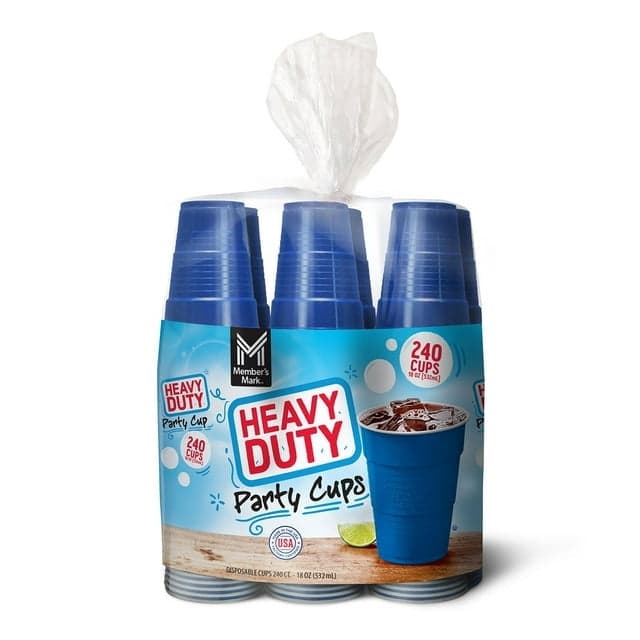 Member's Mark Heavy-Duty Blue Plastic Cups, 18 oz., 240 ct.