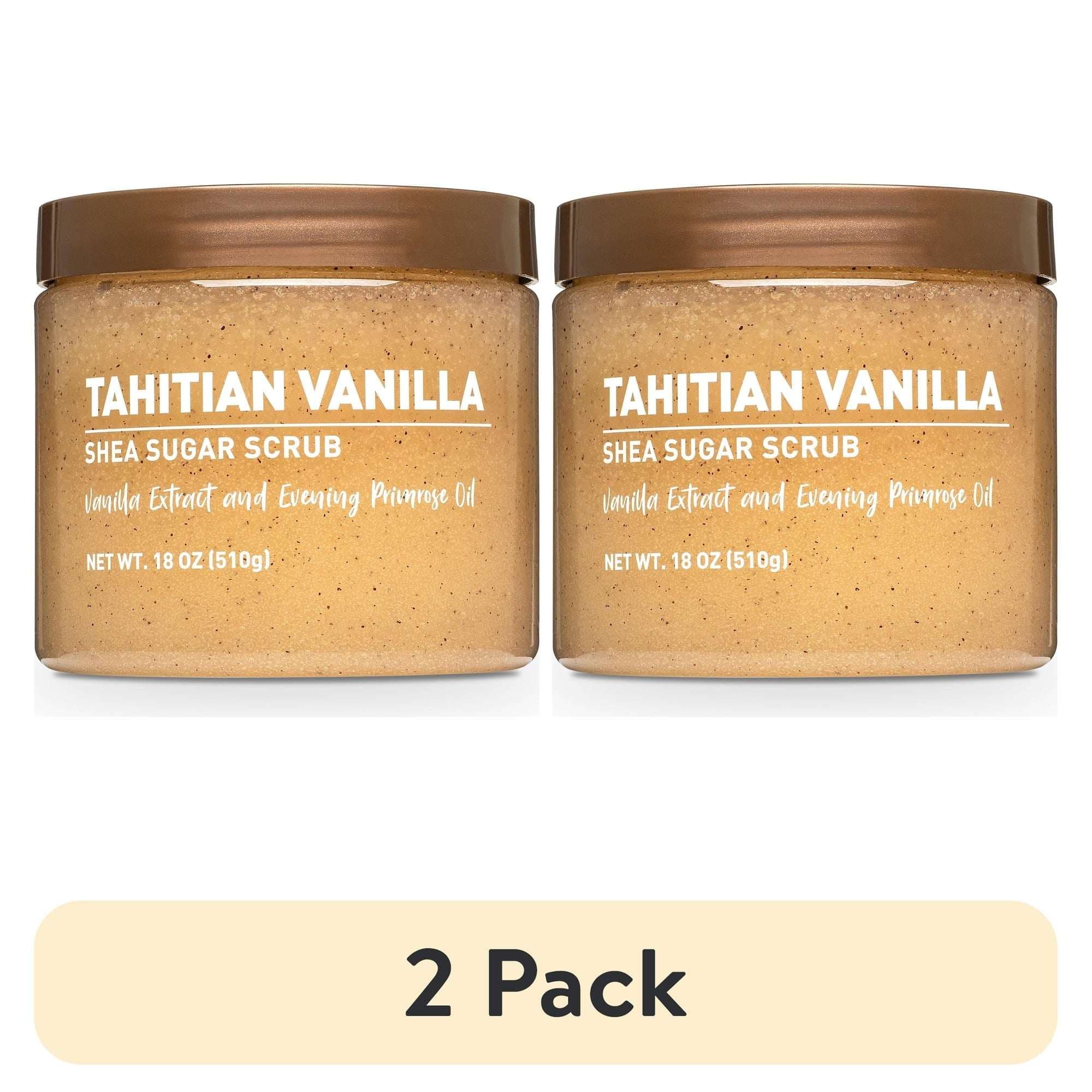 Tree Hut Shea Sugar Body Scrub, Tahitian Vanilla Bean, 18 oz (2 Pack)