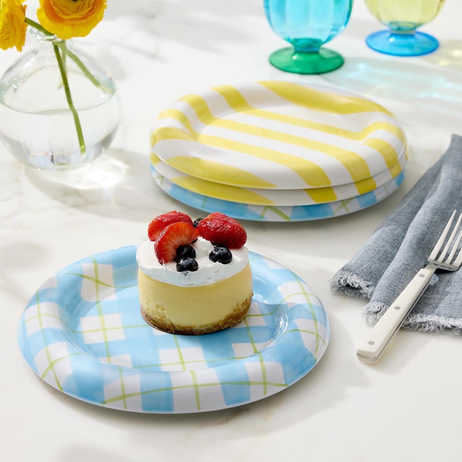Member's Mark 4-Piece Bubble Stoneware Appetizer Plate Set