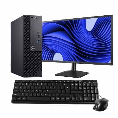 Dell OptiPlex 3070 Desktop Computer Bundle-Intel Core i5 9th Gen-16GB DDR4 RAM-500GB SSD-Windows 11 Pro-24" Monitor-Manufacturer Refurbished