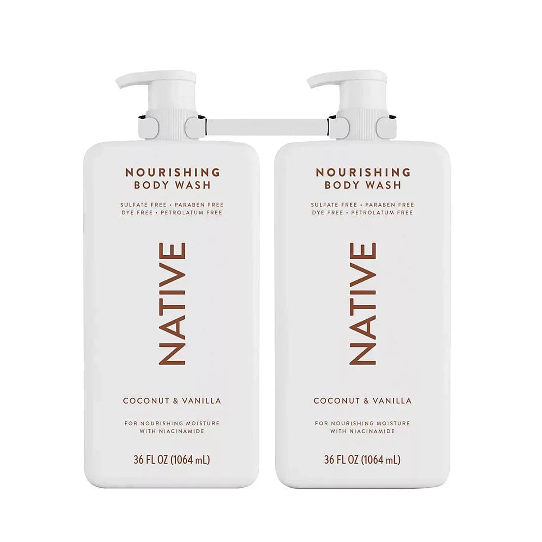 Native Nourishing Body Wash, Coconut & Vanilla, 2 pk./36 oz.