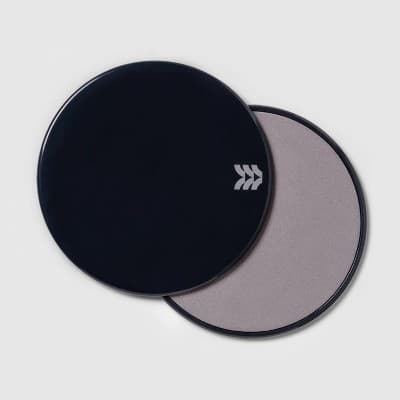Sliding Core Discs Black/Gray - All In Motion: Total Body Exercise Trainers, PVC Material