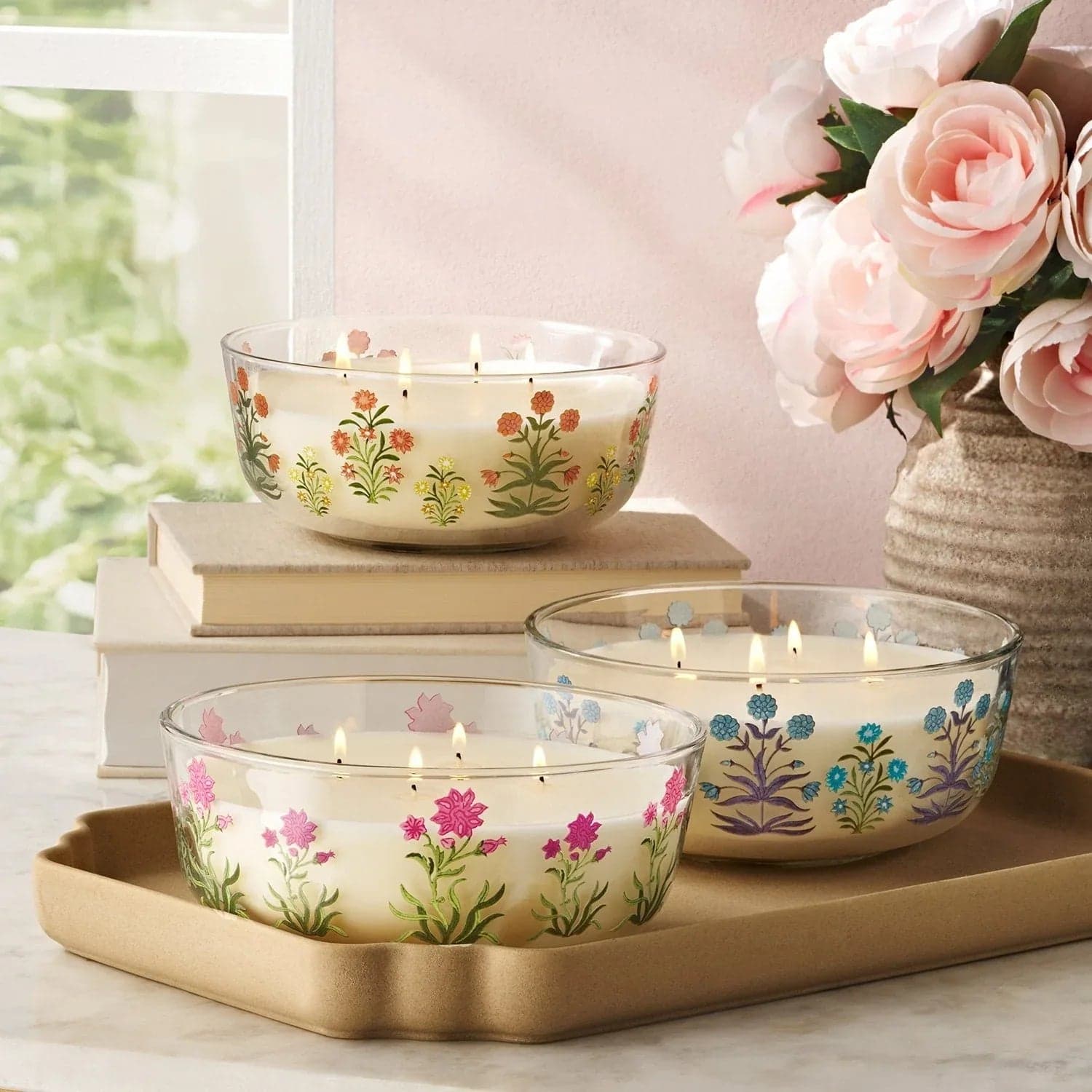 Member's Mark 4-Wick Floral Candle, 28 oz.