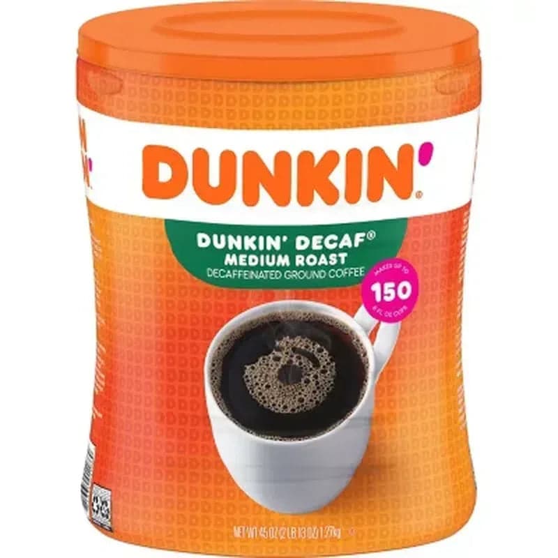 Dunkin' Decaffeinated Ground Coffee, Medium Roast (45 oz.)