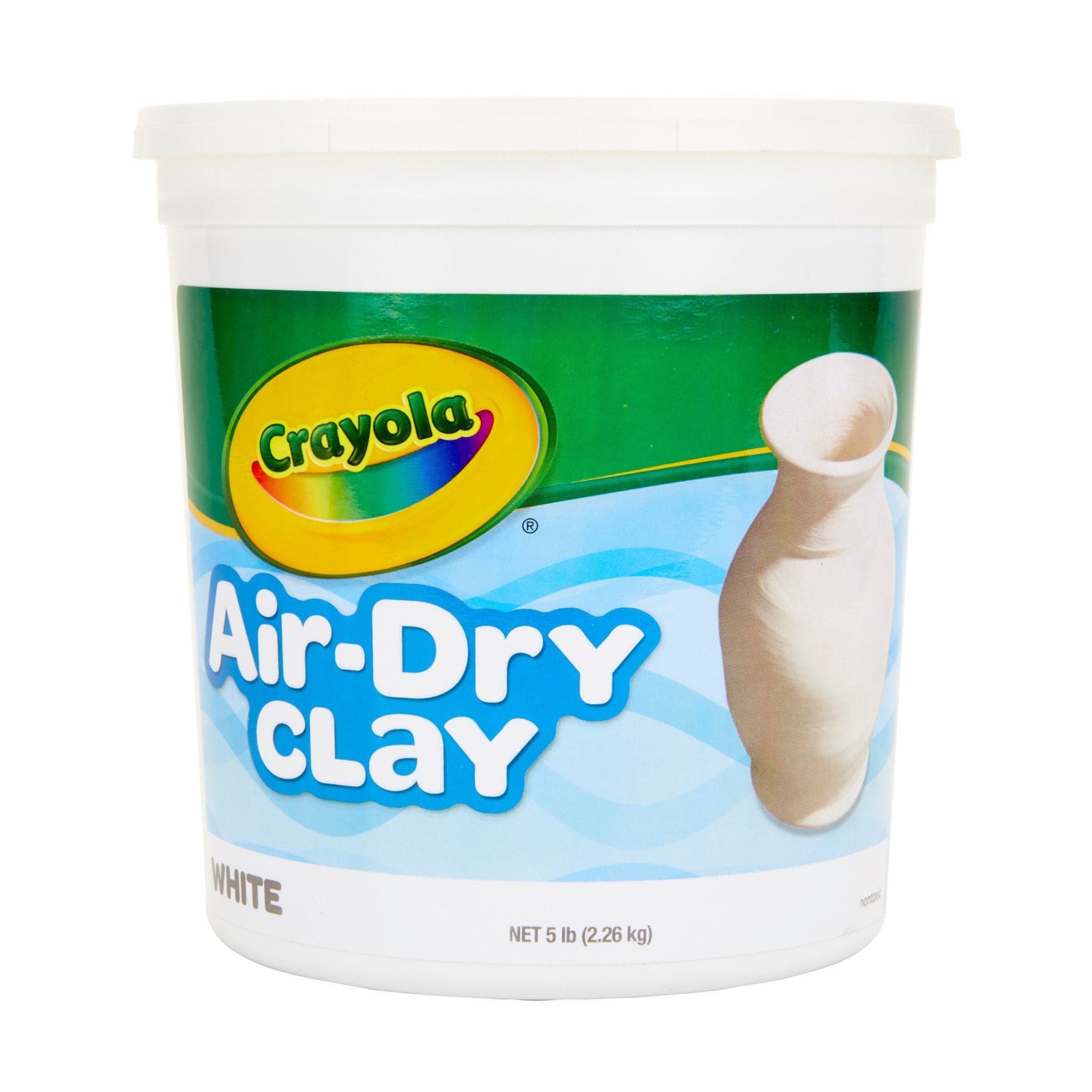Crayola Air Dry Clay Bucket, 5 lbs, White