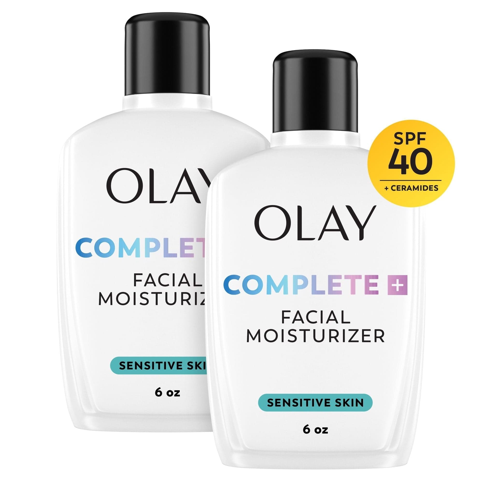 Olay Complete + Sensitive Moisturizer, SPF 40, 6 fl. Oz., 2 pk.