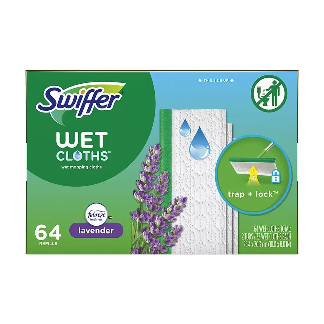 Swiffer Wet Mopping Cloths, Lavender Scent, 64 ct.