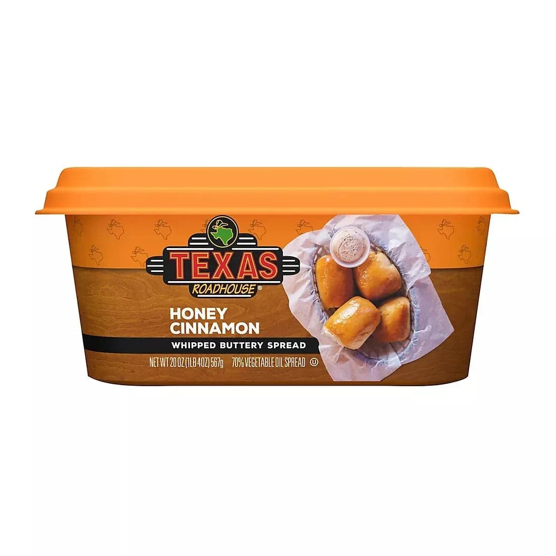 Texas Roadhouse Whipped Buttery Spread, Honey Cinnamon, 20 oz.