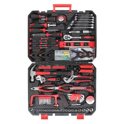 328-Piece Home Tool Set with Toolbox Storage Case - Household Hand Tool Kit for DIY Repair