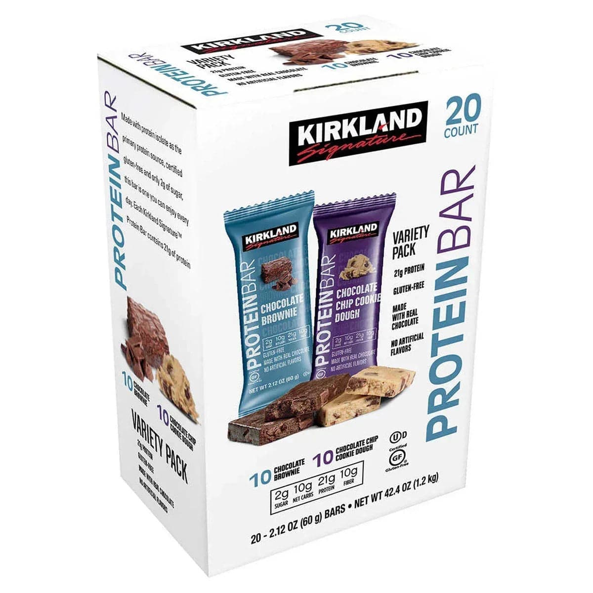 Kirkland Signature Protein Bar, Variety Pack, 2.12 oz, 20-Count