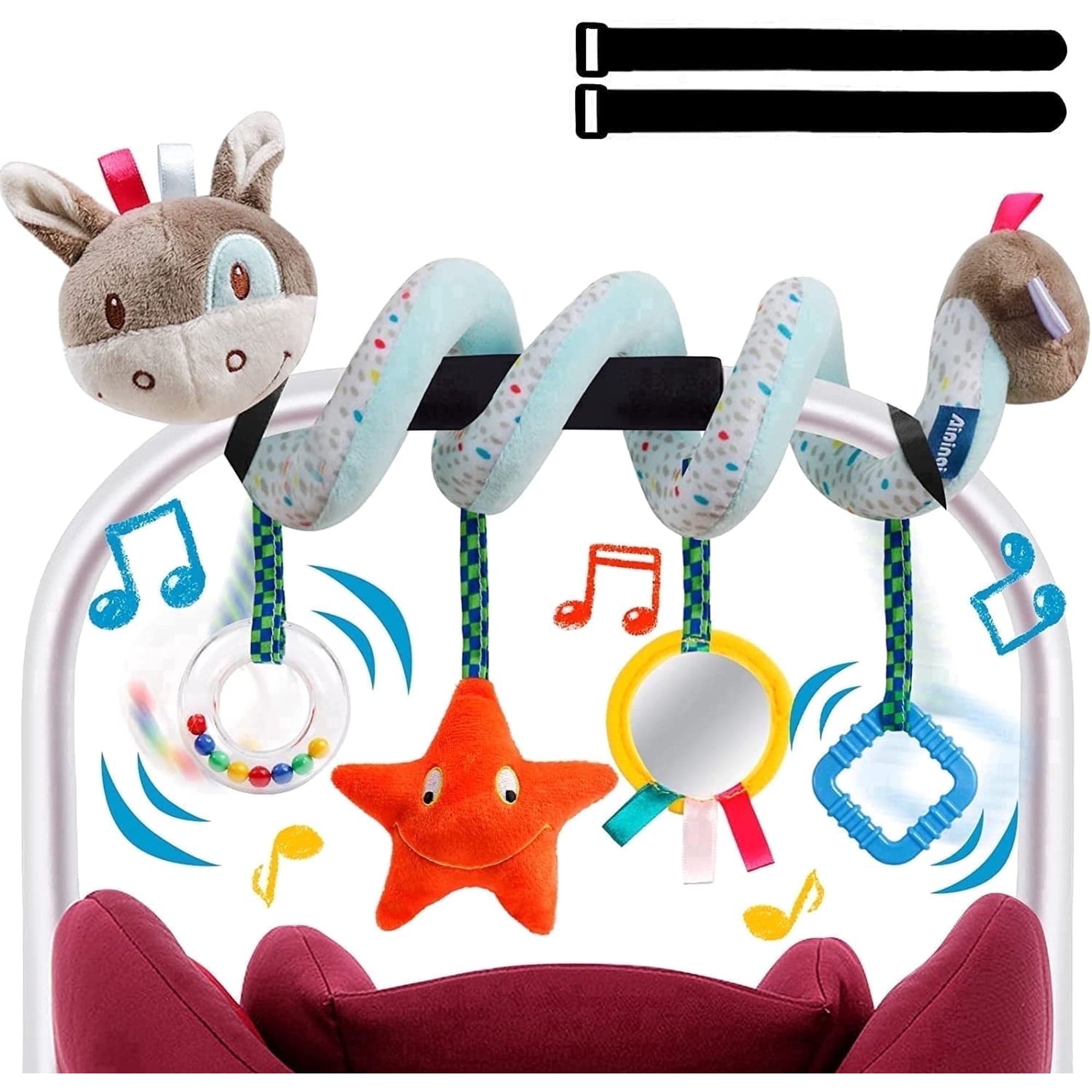 Baby Toys 0-6 Months Car Seat and Stroller Hanging Toy for Newborns and Infants