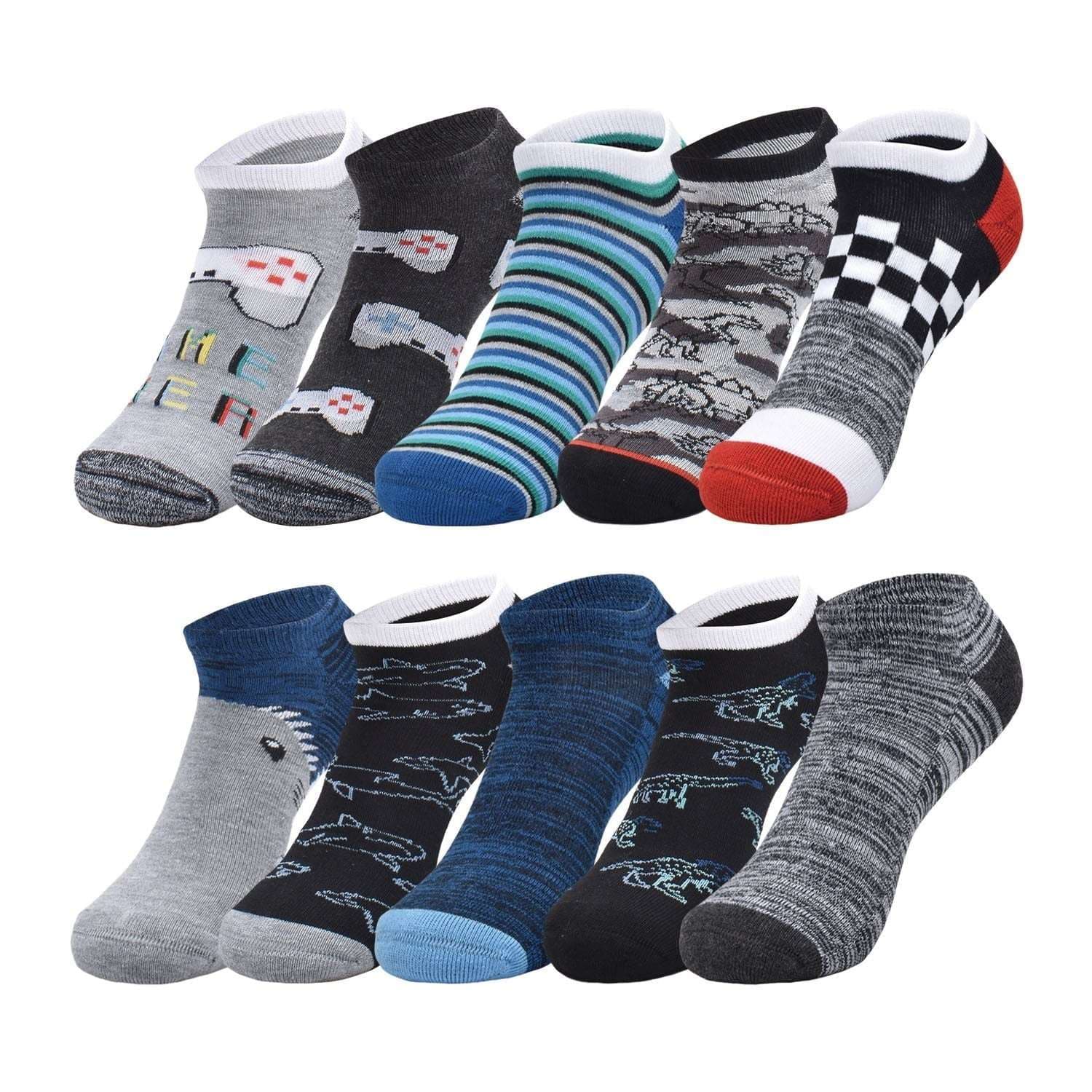 Member's Mark Boys 10-Pack Seamless Toe No-Show Sock