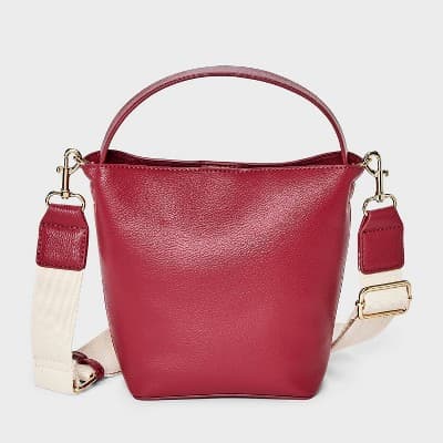 Studded Handle Mini Bucket Crossbody Handbag - Universal Thread Black
