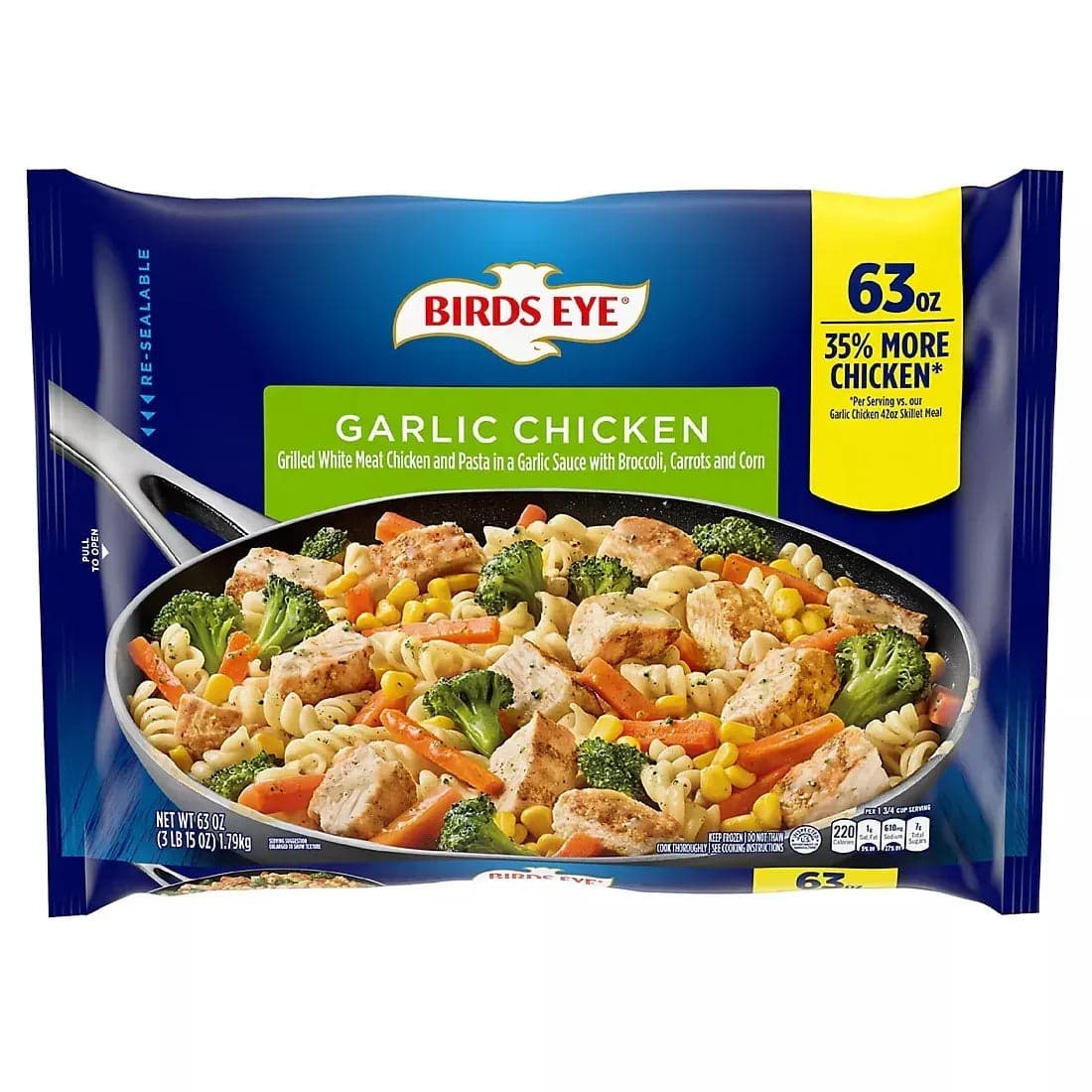 Birds Eye Garlic Chicken, Mixed Vegetables and Pasta, 63 oz