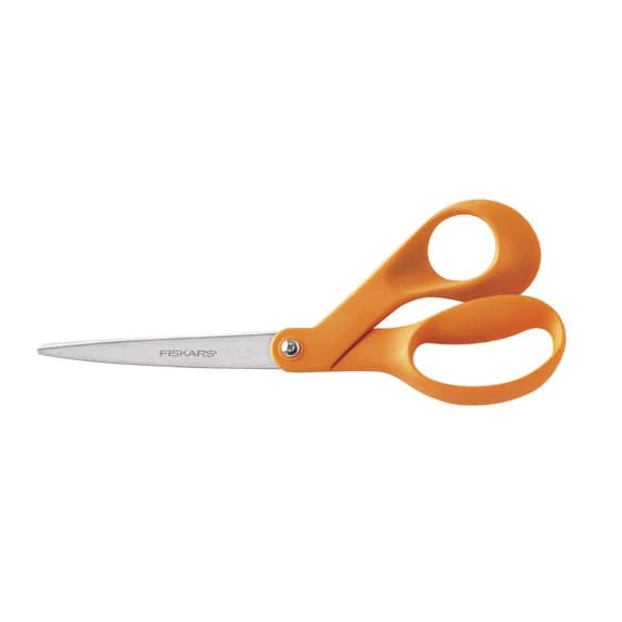 Fiskars 8 Inch Original Orange-Handled Scissors for Adults