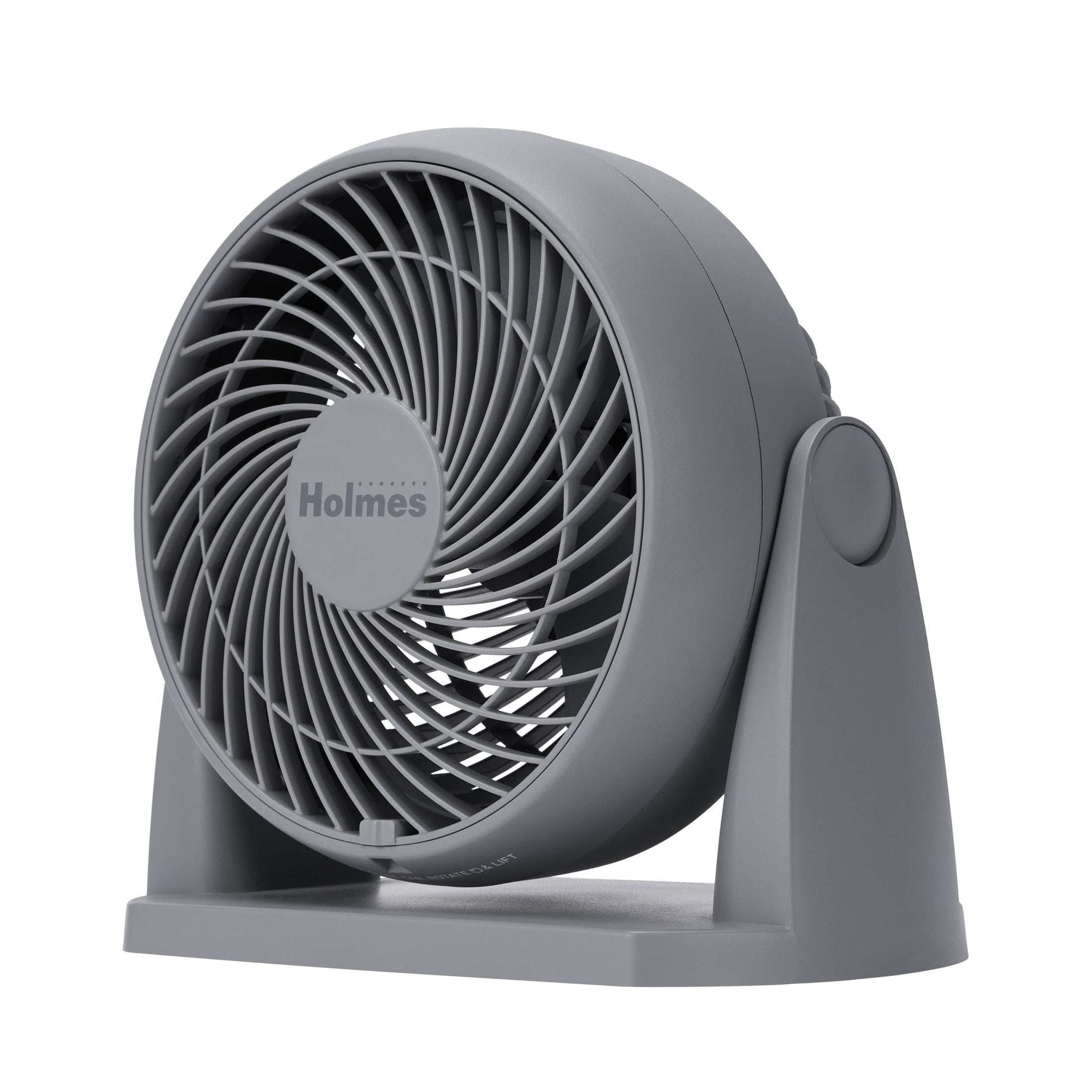 Holmes Blizzard 3-Speed Air Circulator Fan, 90 Degree Adjustable Tilt, Removable Grill, Gray