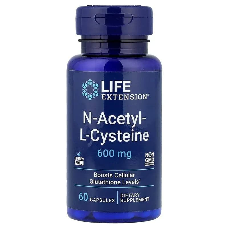 Life Extension N-Acetyl-L-Cysteine, 600 mg, 60 Capsules