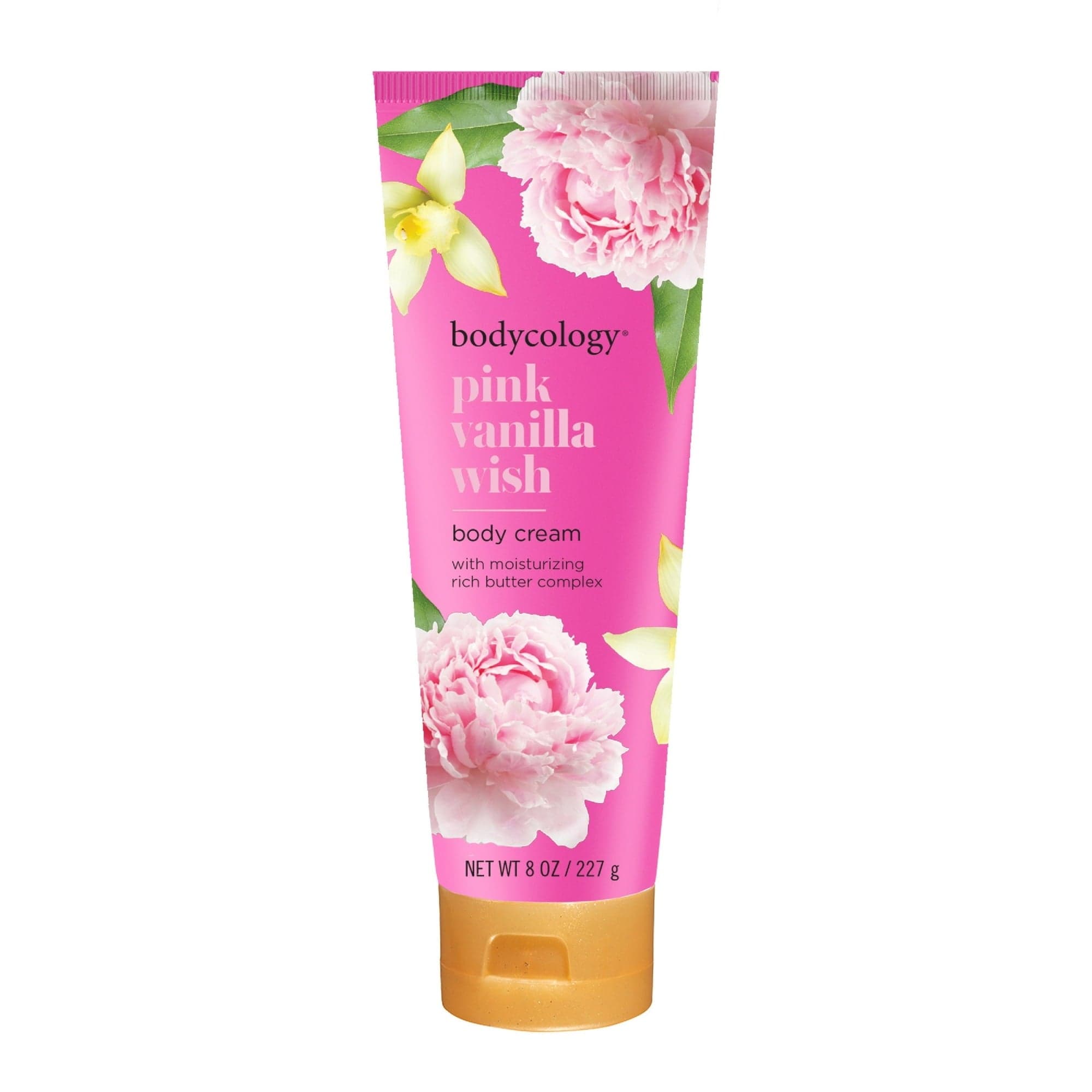 Bodycology Pink Vanilla Wish Shea Butter Body Cream, 8 oz (Pack of 5)