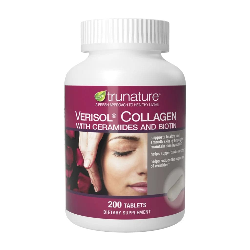 trunature Verisol Collagen With Ceramides and Biotin, 200 Count