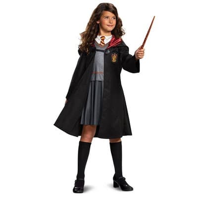 Warner Bros. Harry Potter Kids' Hermione Granger Classic Halloween Costume Dress with Attached Robe M (7-8): Hermione Costume for Kids