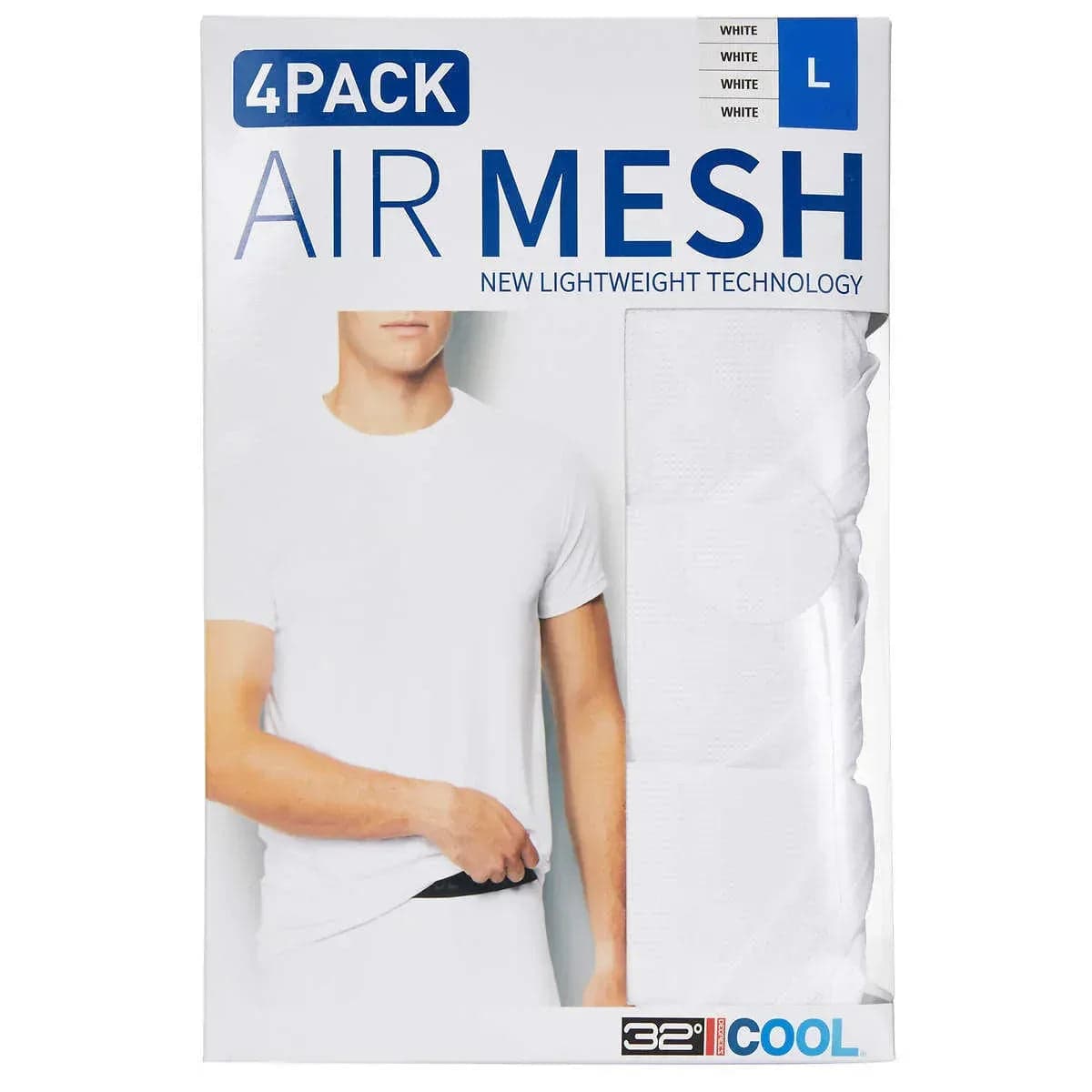 32 Degrees Men's Air Mesh Tee, 4-Pack