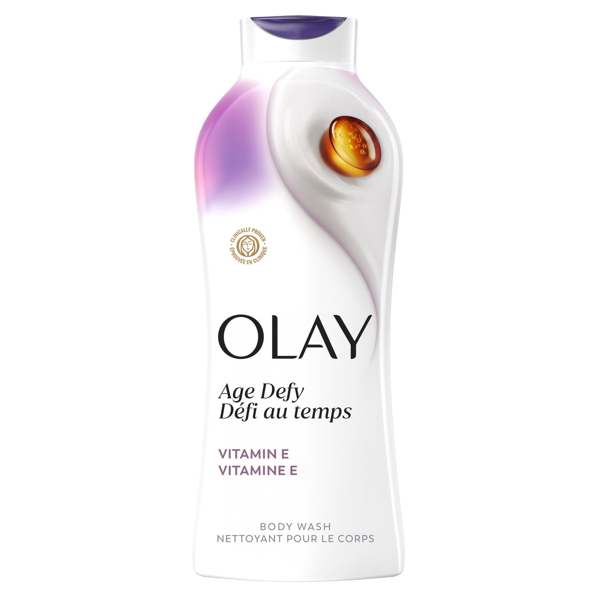 Olay Ultra Moisture Body Wash, Age Defy, with Vitamin B3 & Hyaluronic Acid, 22 fl oz