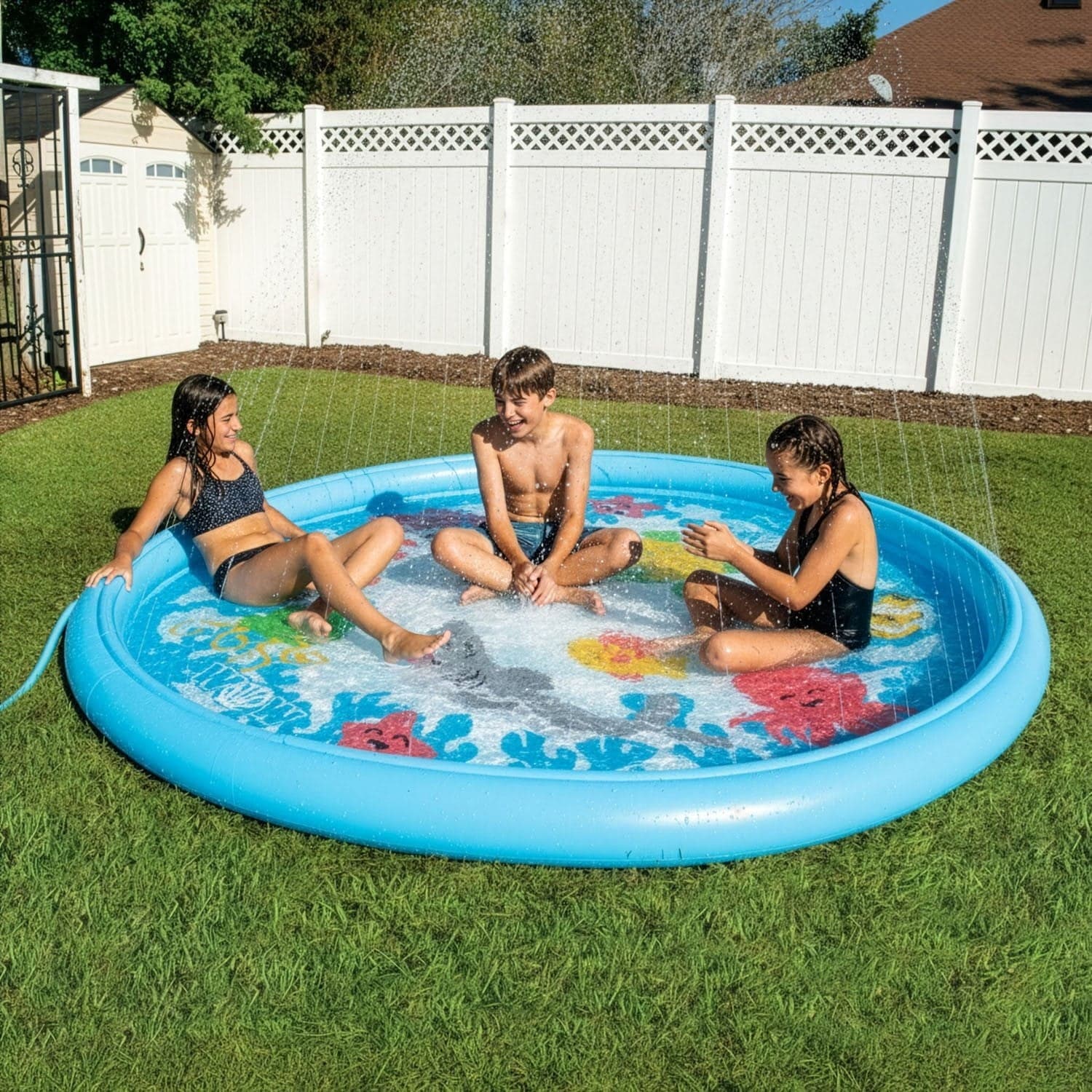 WOW Sports 10' Under the Sea Inflatable Splash Pad with Sprinkler