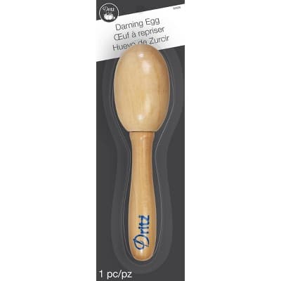 Dritz Clothing Care Darning Egg: Sock Repair Tool, Natural Wood, Manual Craft Hand Tool, Brown