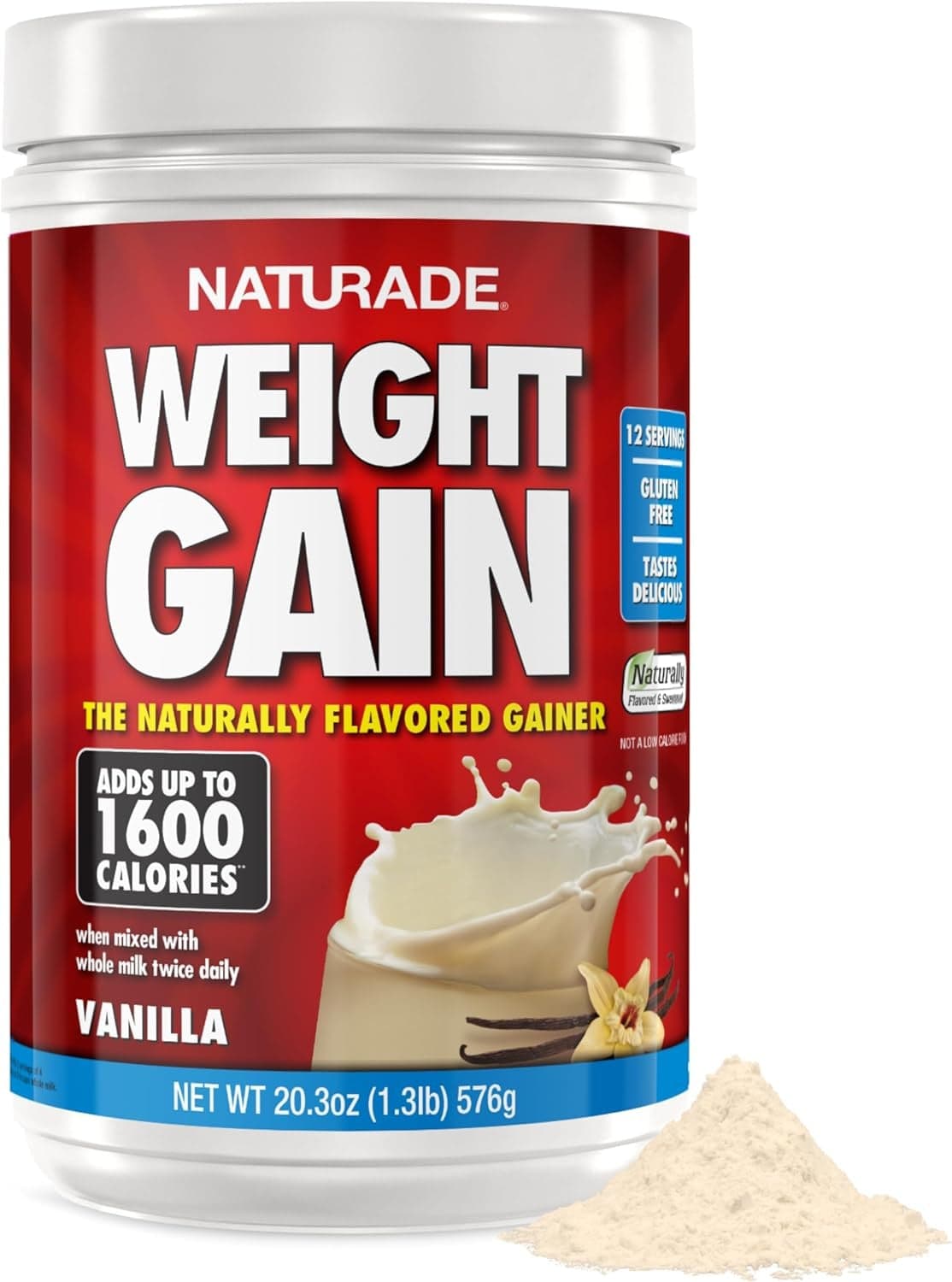 Naturade Weight Gain Nutrition Drink Mix, Vanilla, 20.3 oz