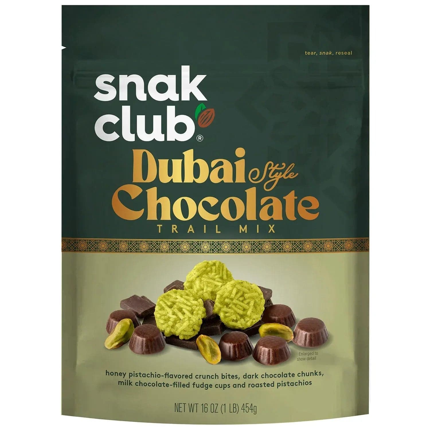 Snak Club Dubai Chocolate Trail Mix, 16 oz.