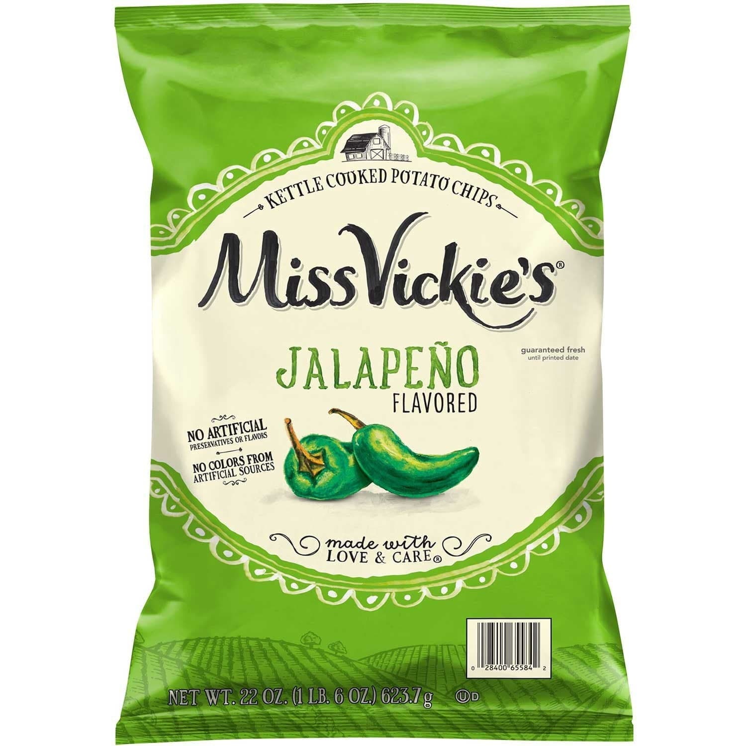 Miss Vickie's Jalapeno Kettle Cooked Potato Chips, 22 oz.