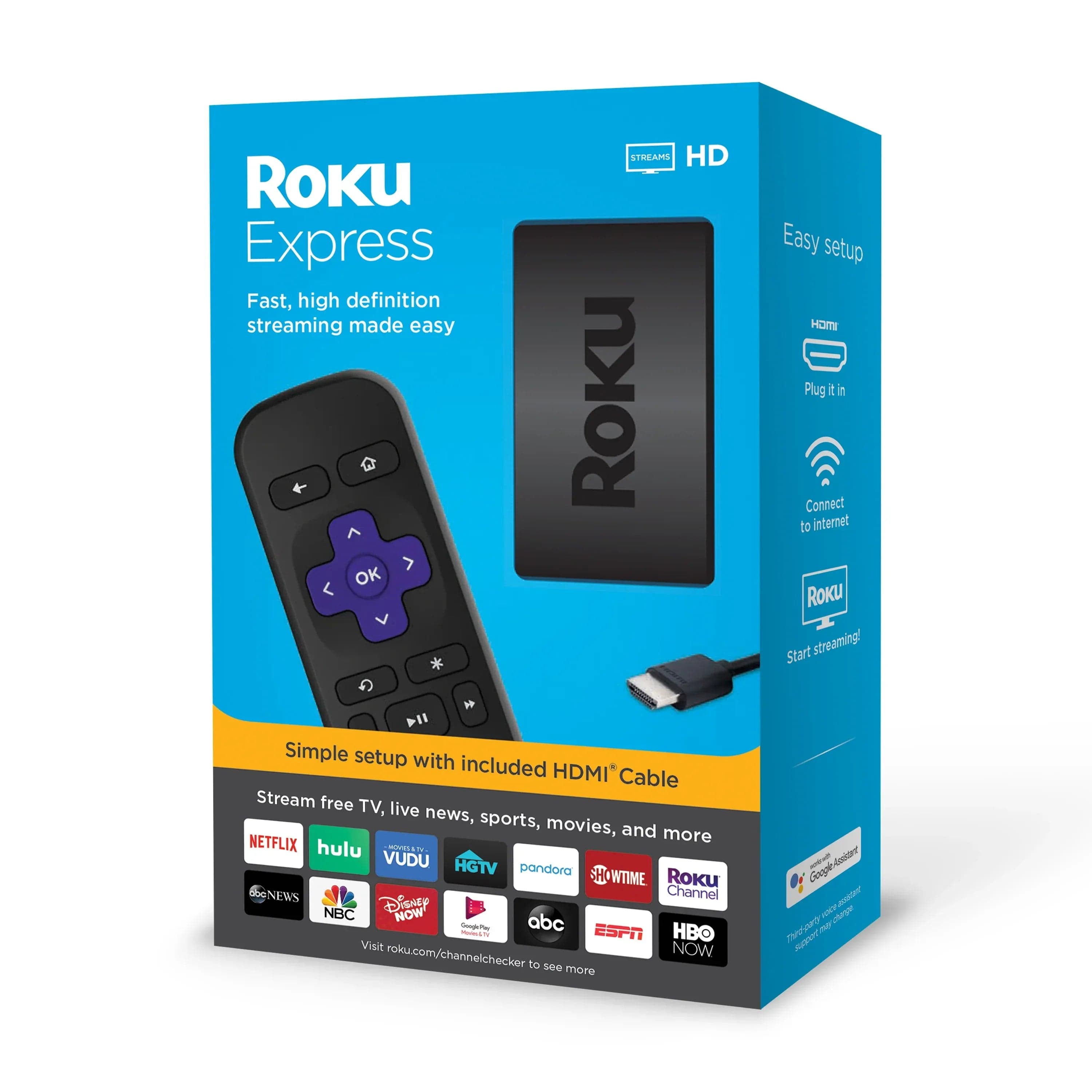 Roku Express 2019 | HD Streaming Media Player with High Speed HDMI Cable and Simple Remote