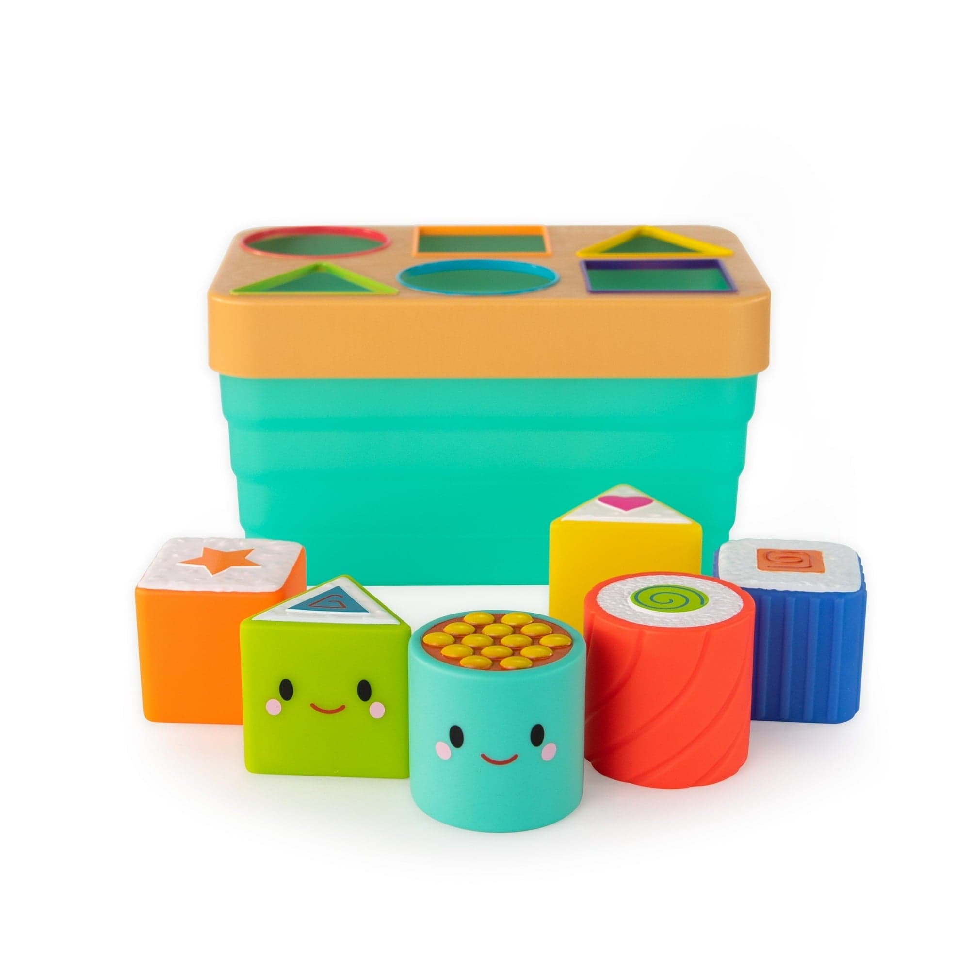 Sassy 6-Piece Sushi Sorter for Sorting, Put & Take Play, STEM Learning Toy, 6+ Months