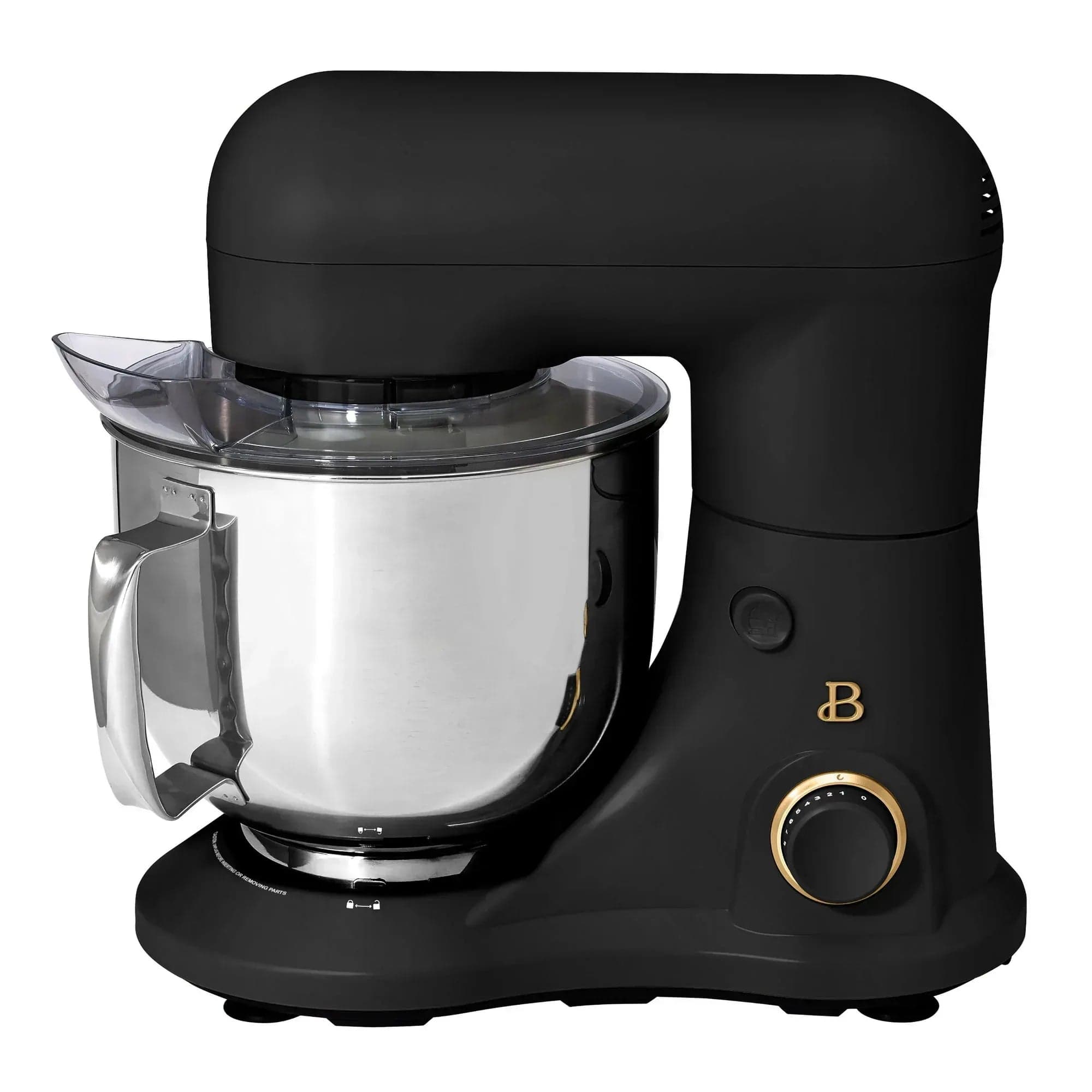 Beautiful 5.3 Qt Stand Mixer, Black Sesame with Flat Beater, Dough Hook, Balloon Whisk