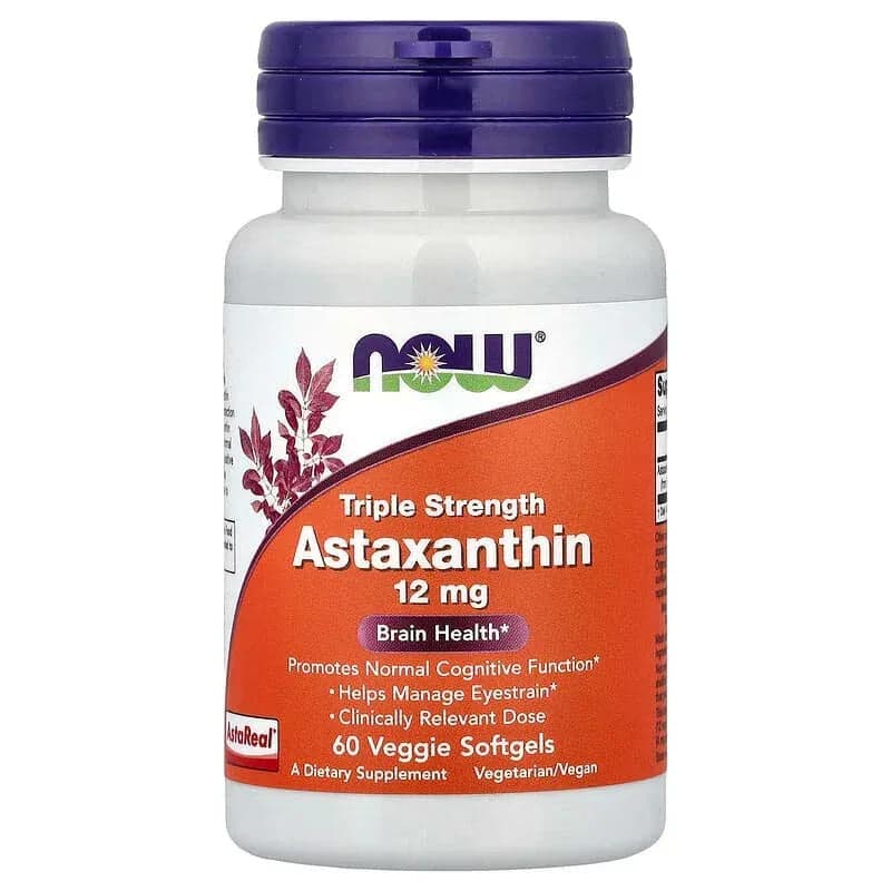 NOW Foods Astaxanthin, 12 mg, 60 Veggie Softgels