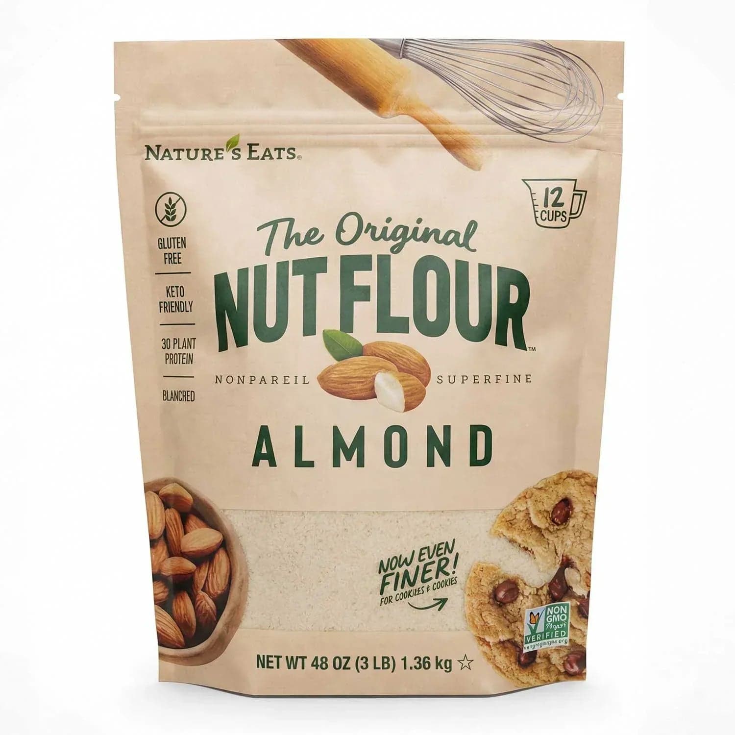 Nature's Eats Blanched Almond Nut Flour, 48 oz.