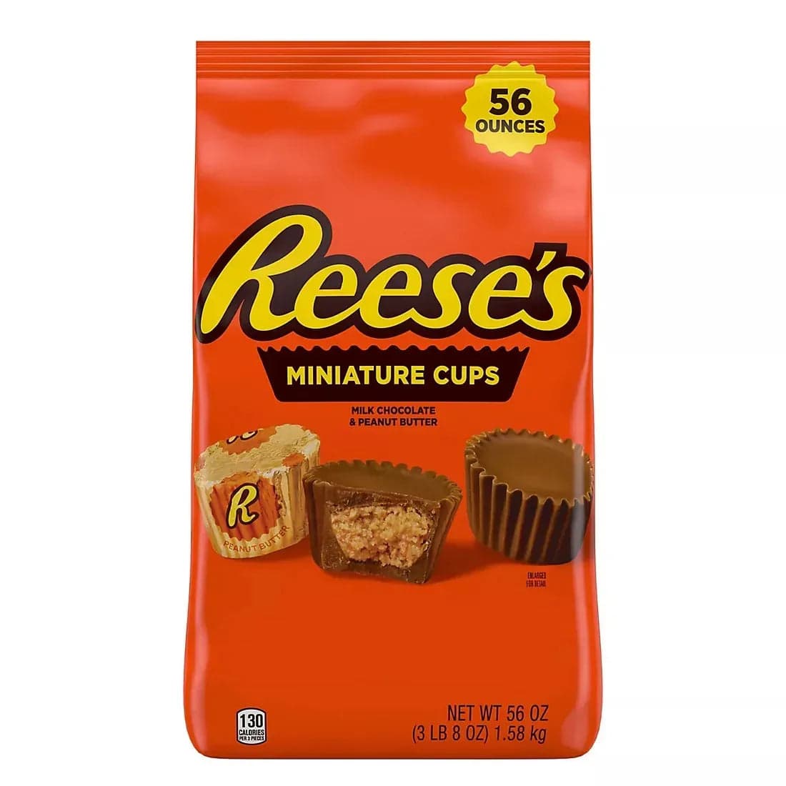 Hershey's Reese's Miniatures Peanut Butter Cups, 56 oz
